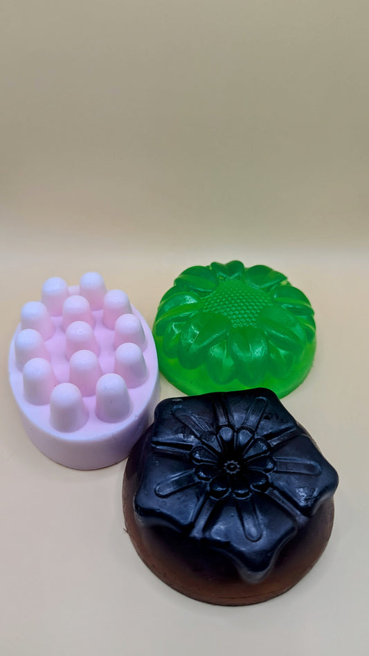 3PACK Massage Natural Soap (GRAPE ,APPLE FRESH, GRAPEFRUIT)