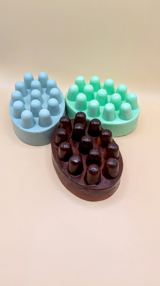 3PACK Massage Natural Handmade Soap (STRAWBERRY,PINEAPPLE, GRAPE)